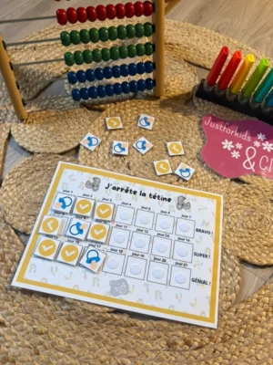 Tableau arrêt de la tétine