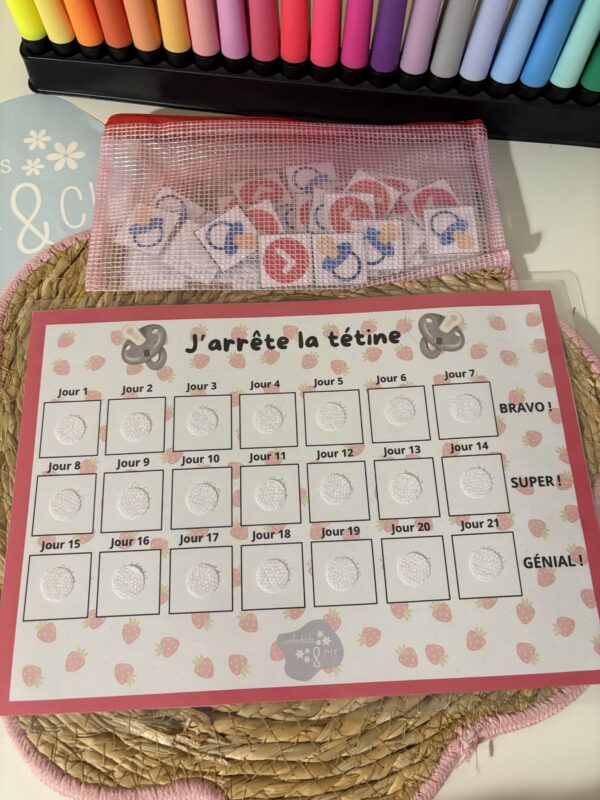 Tableau arrêt de la tétine