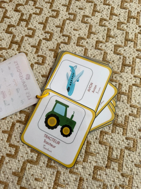 Porte-clés cartes de nomenclature inspiration pédagogie Montessori