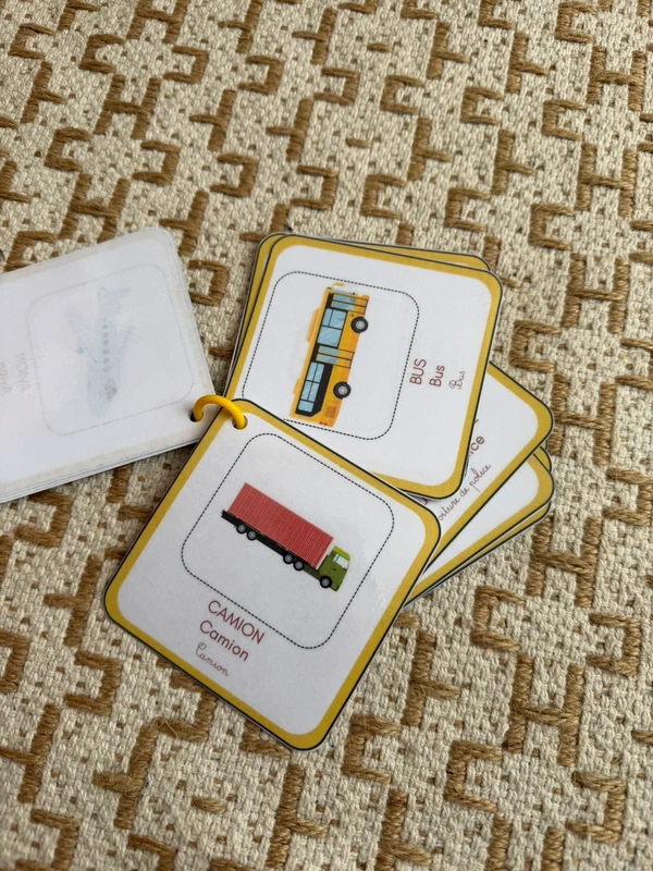 Porte-clés cartes de nomenclature inspiration pédagogie Montessori
