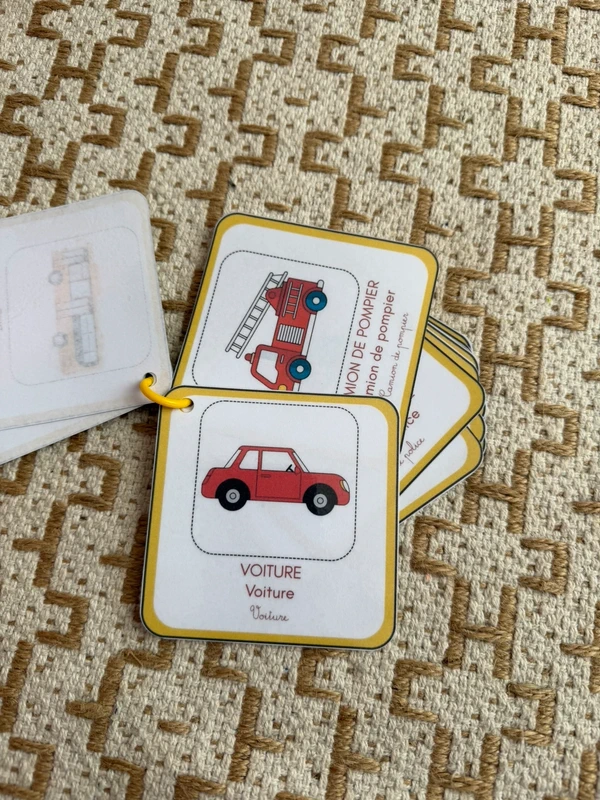 Porte-clés cartes de nomenclature inspiration pédagogie Montessori