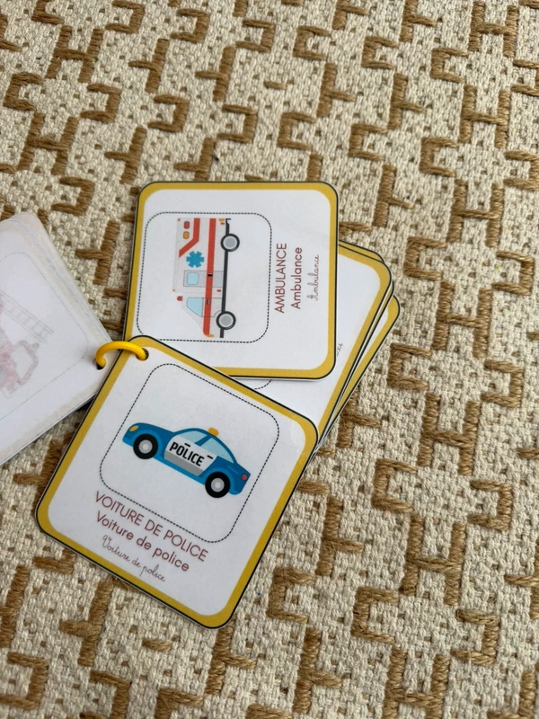 Porte-clés cartes de nomenclature inspiration pédagogie Montessori