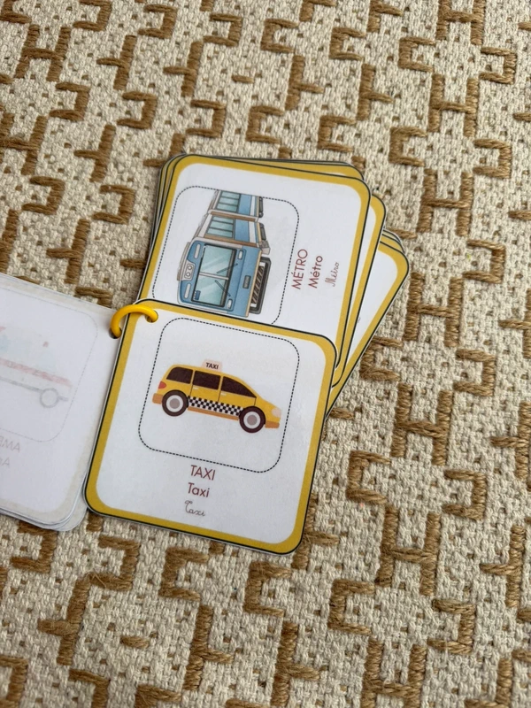 Porte-clés cartes de nomenclature inspiration pédagogie Montessori