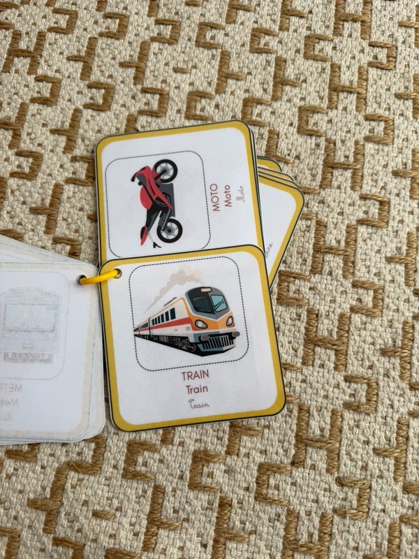 Porte-clés cartes de nomenclature inspiration pédagogie Montessori