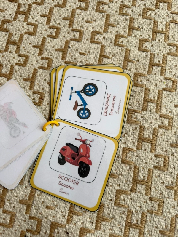 Porte-clés cartes de nomenclature inspiration pédagogie Montessori