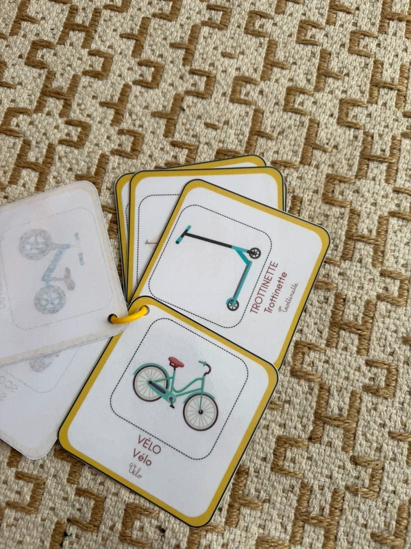 Porte-clés cartes de nomenclature inspiration pédagogie Montessori