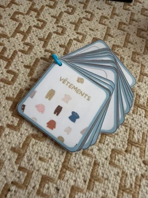 Porte-clés cartes de nomenclature inspiration pédagogie Montessori