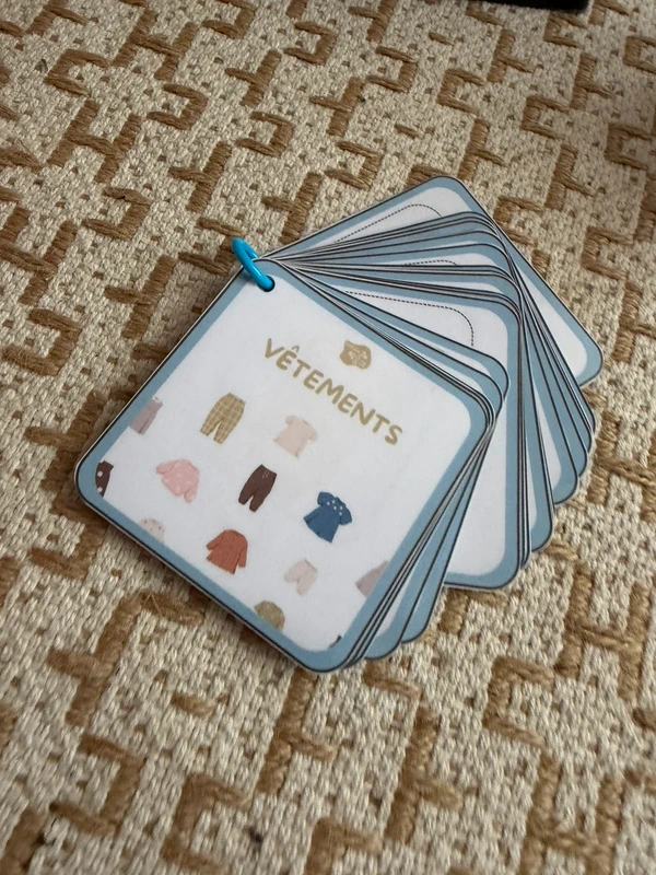 Porte-clés cartes de nomenclature inspiration pédagogie Montessori