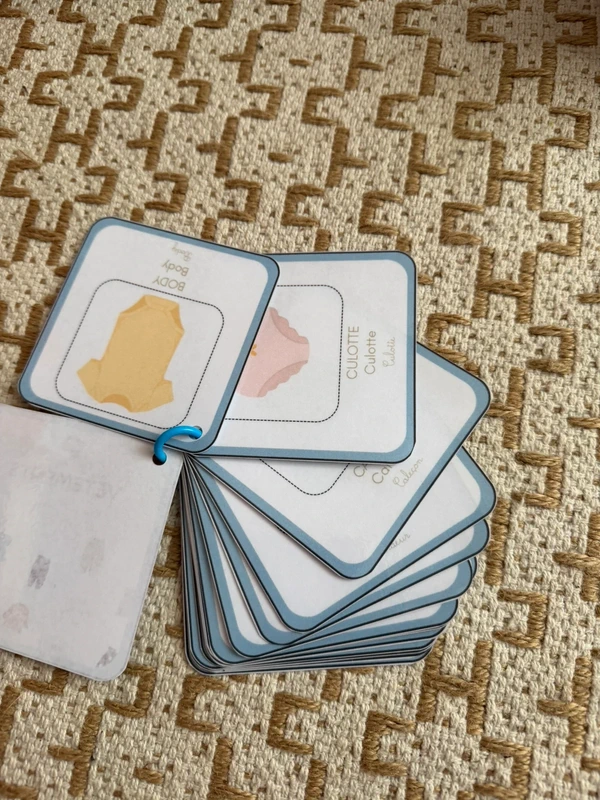 Porte-clés cartes de nomenclature inspiration pédagogie Montessori