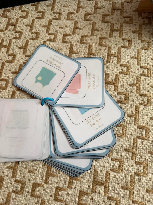Porte-clés cartes de nomenclature inspiration pédagogie Montessori