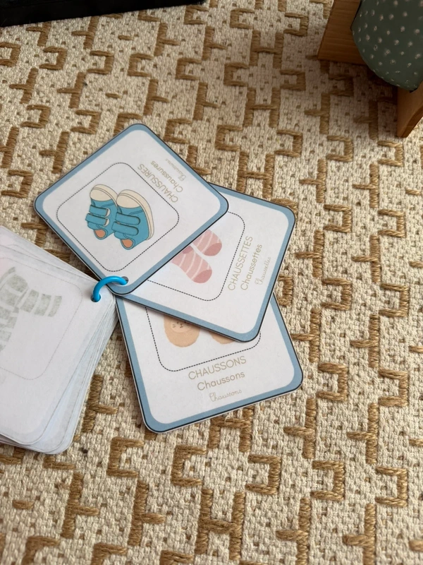 Porte-clés cartes de nomenclature inspiration pédagogie Montessori