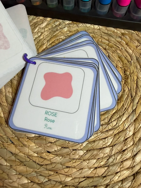 Porte-clés cartes de nomenclature inspiration pédagogie Montessori