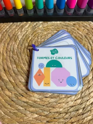 Porte-clés cartes de nomenclature inspiration pédagogie Montessori
