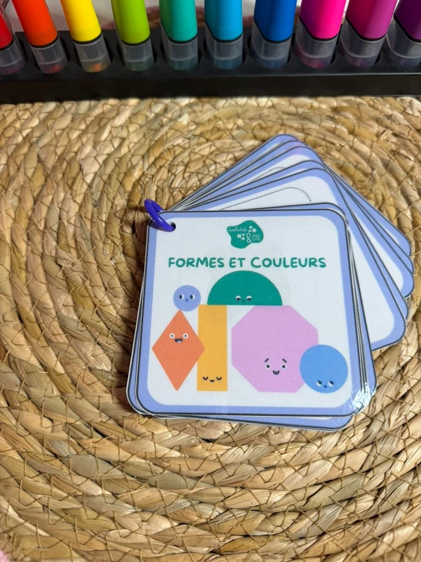 Porte-clés cartes de nomenclature inspiration pédagogie Montessori
