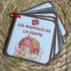 Porte-clés cartes de nomenclature inspiration pédagogie Montessori