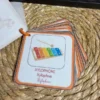 Porte-clés cartes de nomenclature inspiration pédagogie Montessori