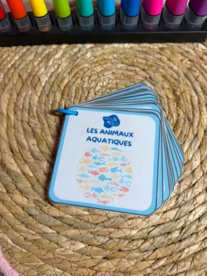 Porte-clés cartes de nomenclature inspiration pédagogie Montessori