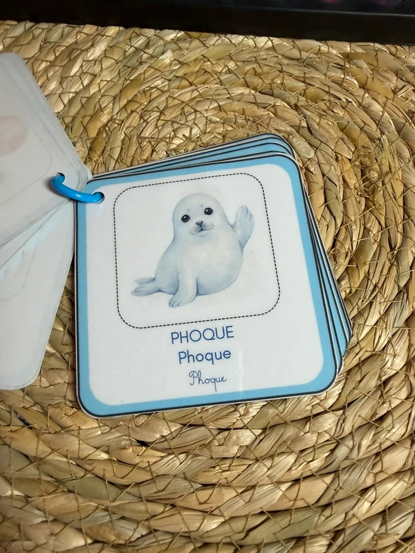 Porte-clés cartes de nomenclature inspiration pédagogie Montessori