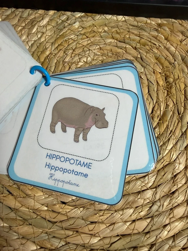 Porte-clés cartes de nomenclature inspiration pédagogie Montessori