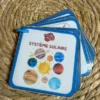 Porte-clés cartes de nomenclature inspiration pédagogie Montessori