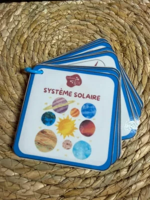 Porte-clés cartes de nomenclature inspiration pédagogie Montessori
