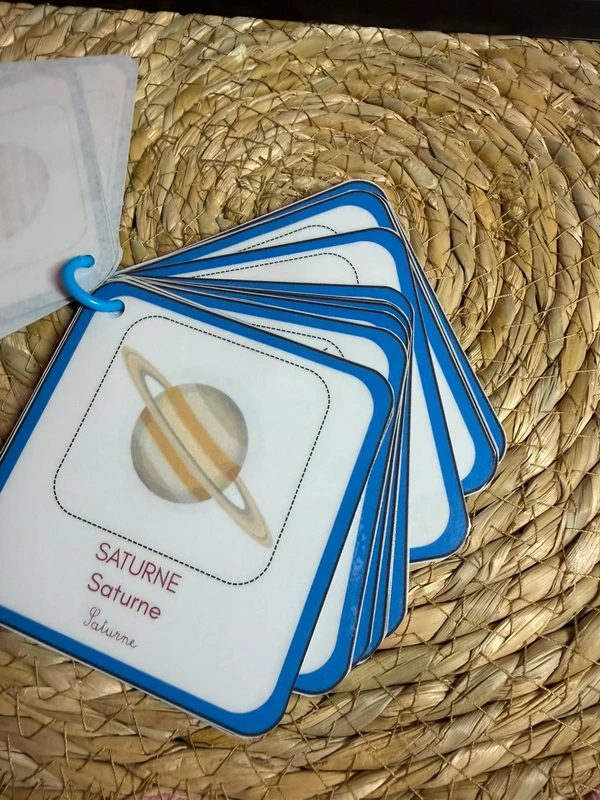Porte-clés cartes de nomenclature inspiration pédagogie Montessori