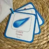 Porte-clés cartes de nomenclature inspiration pédagogie Montessori