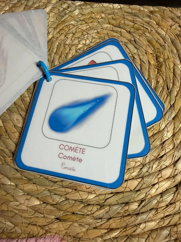 Porte-clés cartes de nomenclature inspiration pédagogie Montessori