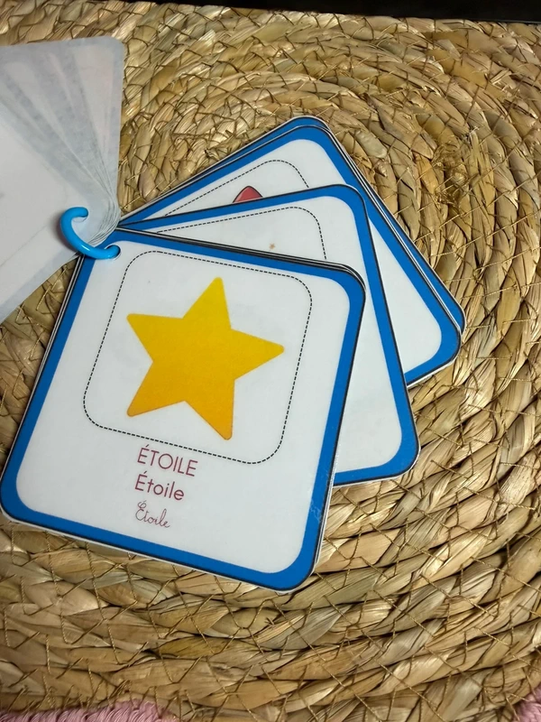 Porte-clés cartes de nomenclature inspiration pédagogie Montessori