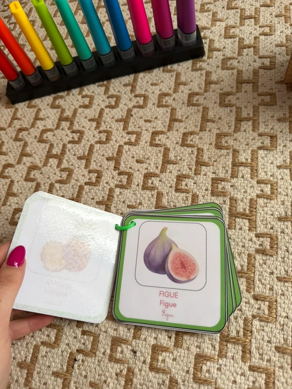 Porte-clés cartes de nomenclature inspiration pédagogie Montessori