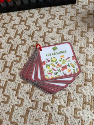Porte-clés cartes de nomenclature inspiration pédagogie Montessori