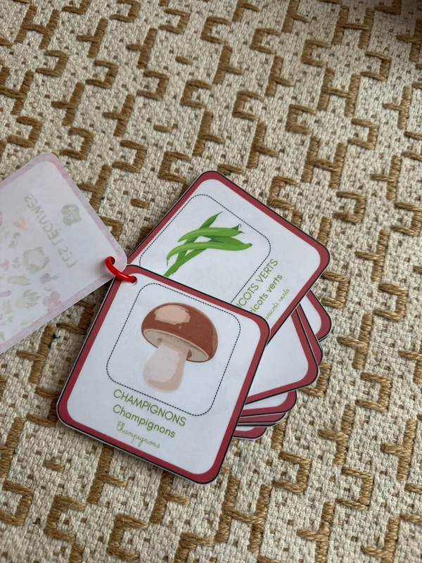 Porte-clés cartes de nomenclature inspiration pédagogie Montessori