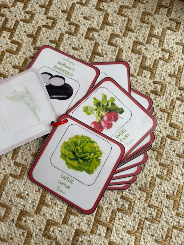 Porte-clés cartes de nomenclature inspiration pédagogie Montessori