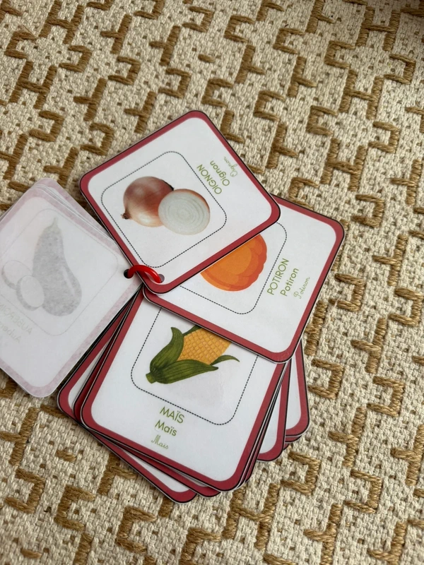 Porte-clés cartes de nomenclature inspiration pédagogie Montessori