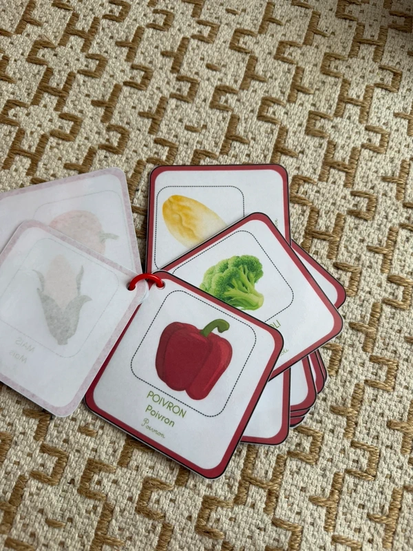 Porte-clés cartes de nomenclature inspiration pédagogie Montessori