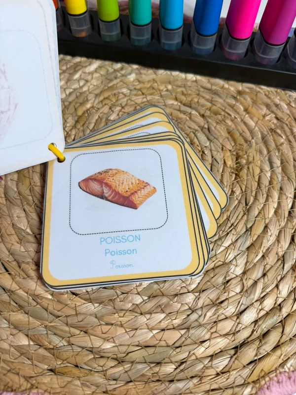 Porte-clés cartes de nomenclature inspiration pédagogie Montessori