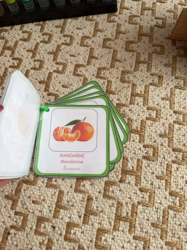 Porte-clés cartes de nomenclature inspiration pédagogie Montessori