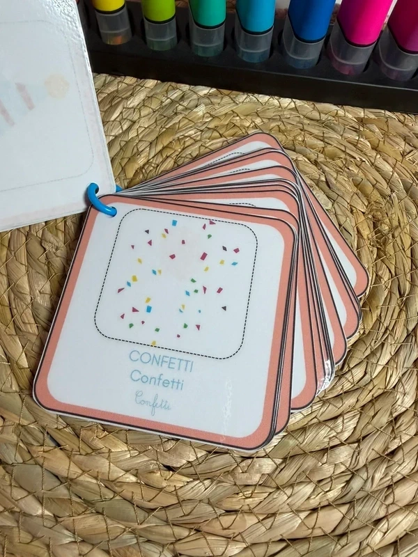 1774554890 (2) Porte-clés cartes de nomenclature inspiration pédagogie Montessori