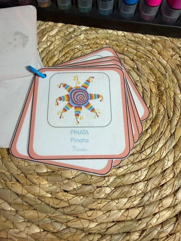 1774554890 (6) Porte-clés cartes de nomenclature inspiration pédagogie Montessori