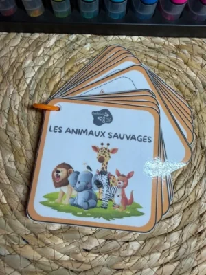 Porte-clés cartes de nomenclature inspiration pédagogie Montessori
