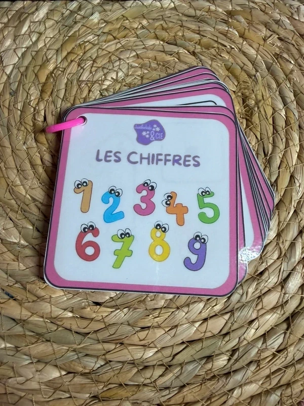 Porte-clés cartes de nomenclature inspiration pédagogie Montessori