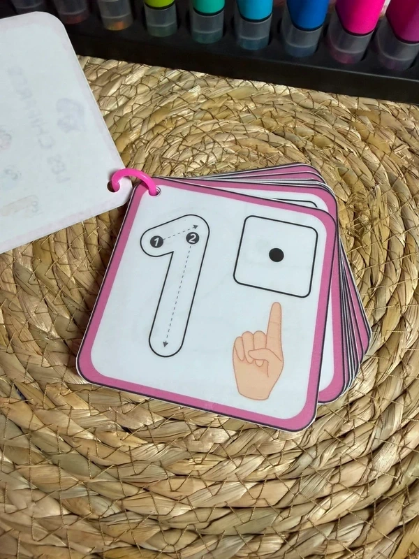Porte-clés cartes de nomenclature inspiration pédagogie Montessori