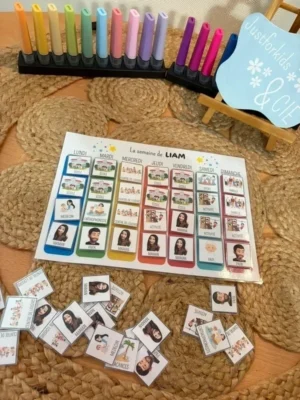 Semainier à scratch Enfant - "Ma Semaine" (Éveil & Autonomie)