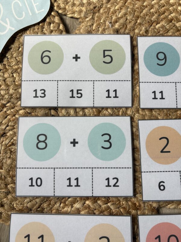 Cartes calculs additions